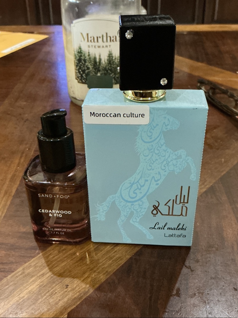 Male dominate - Lail Malaki cologne and sand + fog cedarwood and fig.